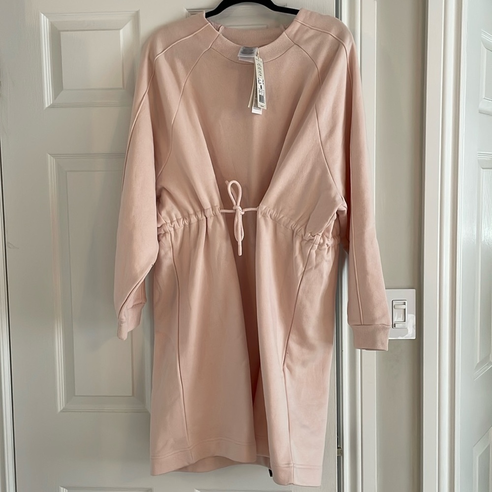 Adidas sweater dress with side ties